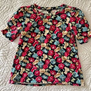 Ann Taylor Floral Print Tee Shirt